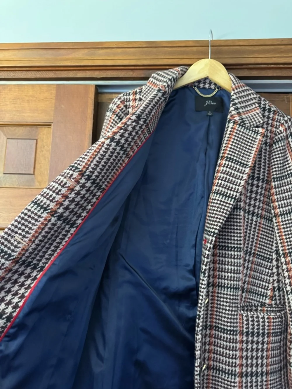 J. Crew Plaid Wool Blend Coat - Picture 7 of 8
